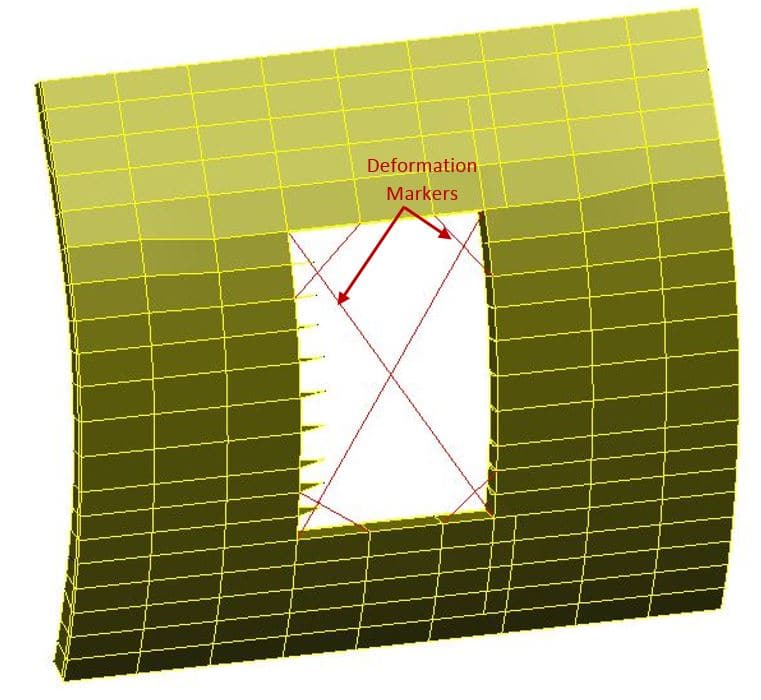 Door 2 area in baseline configuration
